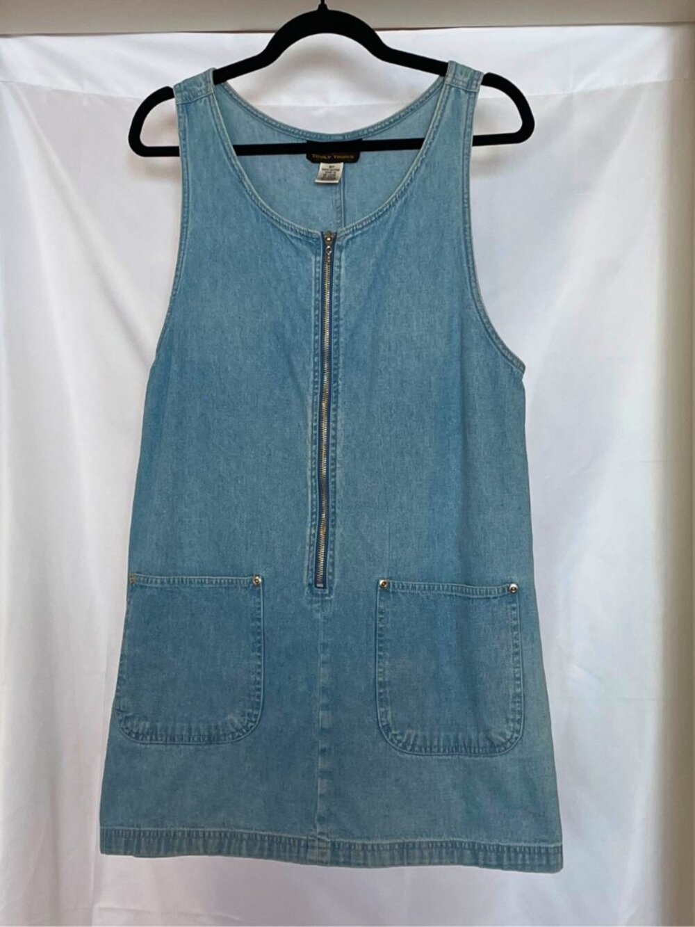 Vintage Truly Yours 100% Cotton Denim Mini Dress – Size 8P